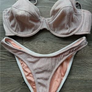 Triangl Shimmering Pink Bikini Set